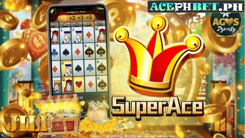 An overview of the Super Ace ACEPH slot game.